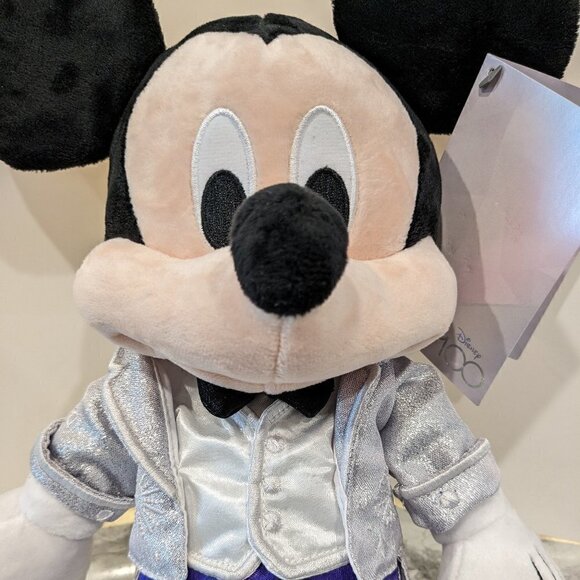 Disney 100 Years of Wonder Anniversary Mickey Mouse Stuffed Animal Plush Toy NWT - Picture 6 of 15